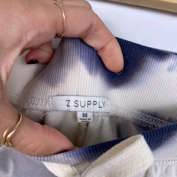 Z Supply Blue Tie Dye Jogger Style Sweatpants Medium - Picture 4 of 5